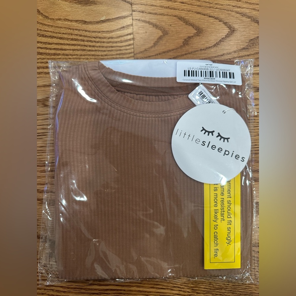 Little Sleepies Caramel Ribbed Two Piece Pajamas
